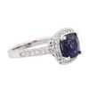 Image 2 : 14KT White Gold 3.13 ctw Sapphire and Diamond Ring