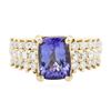 Image 1 : 14KT Yellow Gold 1.85 ctw Tanzanite and Diamond Ring