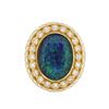 Image 1 : 14KT Yellow Gold 6.21 ctw Opal and Diamond Ring