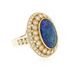 Image 2 : 14KT Yellow Gold 6.21 ctw Opal and Diamond Ring