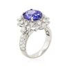 Image 3 : 14KT White Gold 4.30 ctw Tanzanite and Diamond Ring