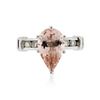Image 1 : 14KT White Gold 2.63 ctw Morganite and Diamond Ring