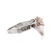 Image 2 : 14KT White Gold 2.63 ctw Morganite and Diamond Ring