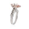 Image 3 : 14KT White Gold 2.63 ctw Morganite and Diamond Ring