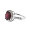 Image 2 : 14KT White Gold 4.82 ctw Ruby and Diamond Ring