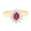 Image 1 : 14KT Yellow Gold 0.79 ctw Ruby and Diamond Ring