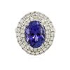 Image 1 : 14KT White Gold 5.02 ctw Tanzanite and Diamond Ring