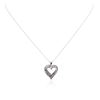 Image 1 : 10KT White Gold 0.50 ctw Diamond Heart Pendant With Chain