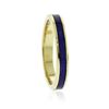 Image 2 : 18KT Yellow Gold Blue Enamel Ring