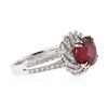 Image 2 : 14KT White Gold 4.05 ctw Ruby and Diamond Ring