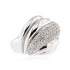 Image 2 : 18KT White Gold 0.72 ctw Diamond Ring