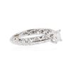 Image 2 : 14KT White Gold 0.91 ctw Diamond Ring