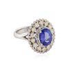 Image 2 : 18KT Two-Tone Gold 2.28 ctw Tanzanite and Diamond Ring