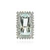 Image 1 : 14KT White Gold 16.49 ctw Aquamarine and Diamond Ring