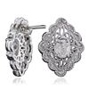 Image 2 : 14KT White Gold 1.34 ctw Diamond Earrings