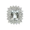 Image 1 : 14KT White Gold 4.81 ctw Aquamarine and Diamond Ring