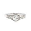 Image 1 : 14KT White Gold 0.69 ctw Diamond Ring