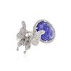 Image 1 : 18KT White Gold 5.71 ctw Tanzanite and Diamond Ring