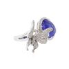 Image 2 : 18KT White Gold 5.71 ctw Tanzanite and Diamond Ring