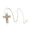 Image 1 : 14KT Yellow Gold 1.87 ctw Diamond Cross Pendant With Chain