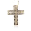 Image 2 : 14KT Yellow Gold 1.87 ctw Diamond Cross Pendant With Chain