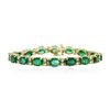 Image 1 : 14KT Yellow Gold 11.84 ctw Emerald and Diamond Bracelet