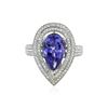 Image 1 : 14KT White Gold 5.39 ctw Tanzanite and Diamond Ring