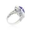 Image 3 : 14KT White Gold 5.39 ctw Tanzanite and Diamond Ring