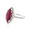 Image 2 : 14KT White Gold 2.81 ctw Ruby and Diamond Ring