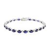 Image 1 : 14KT White Gold 12.32 ctw Sapphire and Diamond Bracelet