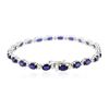 Image 2 : 14KT White Gold 12.32 ctw Sapphire and Diamond Bracelet