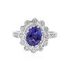 Image 1 : 14KT White Gold 1.59 ctw Tanzanite and Diamond Ring