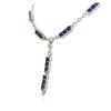 Image 3 : 18KT White Gold 14.50 ctw Sapphire and Diamond Necklace