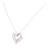Image 3 : 10KT White Gold 0.20 ctw Diamond Heart Pendant With Chain
