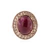 Image 1 : 14KT Rose Gold 10.69 ctw Ruby and Diamond Ring
