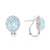 Image 2 : 18KT White Gold 13.54 ctw Topaz and Diamond Earrings