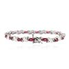 Image 2 : 14KT White Gold 4.92 ctw Ruby and Diamond Bracelet