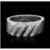 Image 1 : 14KT White Gold 0.86 ctw Diamond Ring