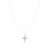 Image 1 : 14KT Yellow Gold 0.35 ctw Diamond Cross Pendant With Chain