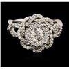 Image 1 : 18KT White Gold 1.56 ctw Diamond Ring