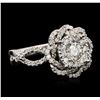 Image 2 : 18KT White Gold 1.56 ctw Diamond Ring