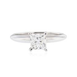 14KT White Gold 0.77 ctw Princess Cut Diamond Solitaire Ring