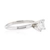 Image 2 : 14KT White Gold 0.77 ctw Princess Cut Diamond Solitaire Ring