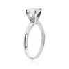 Image 3 : 14KT White Gold 0.77 ctw Princess Cut Diamond Solitaire Ring