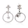 Image 2 : 14KT White Gold 1.00 ctw Diamond Earrings