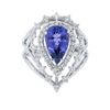 Image 1 : 14KT White Gold 2.65 ctw Tanzanite and Diamond Ring