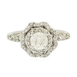 14KT White Gold 0.95 ctw Diamond Ring