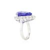 Image 3 : 14KT White Gold GIA Certified 7.53 ctw Tanzanite and Diamond Ring