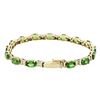 Image 2 : 14KT Yellow Gold 10.05 ctw Tsavorite and Diamond Bracelet