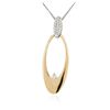 Image 1 : 14KT Two Tone Gold 0.62 ctw Diamond Pendant with Chain